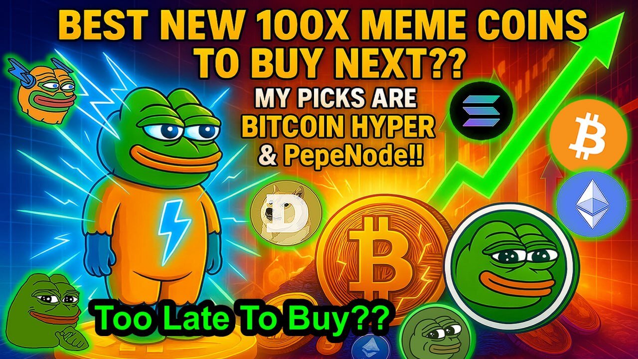 New Crypto Meme Coins To Buy For Next Bullrun?? My Picks BITCOIN HYPER Pepe Node and More!!
