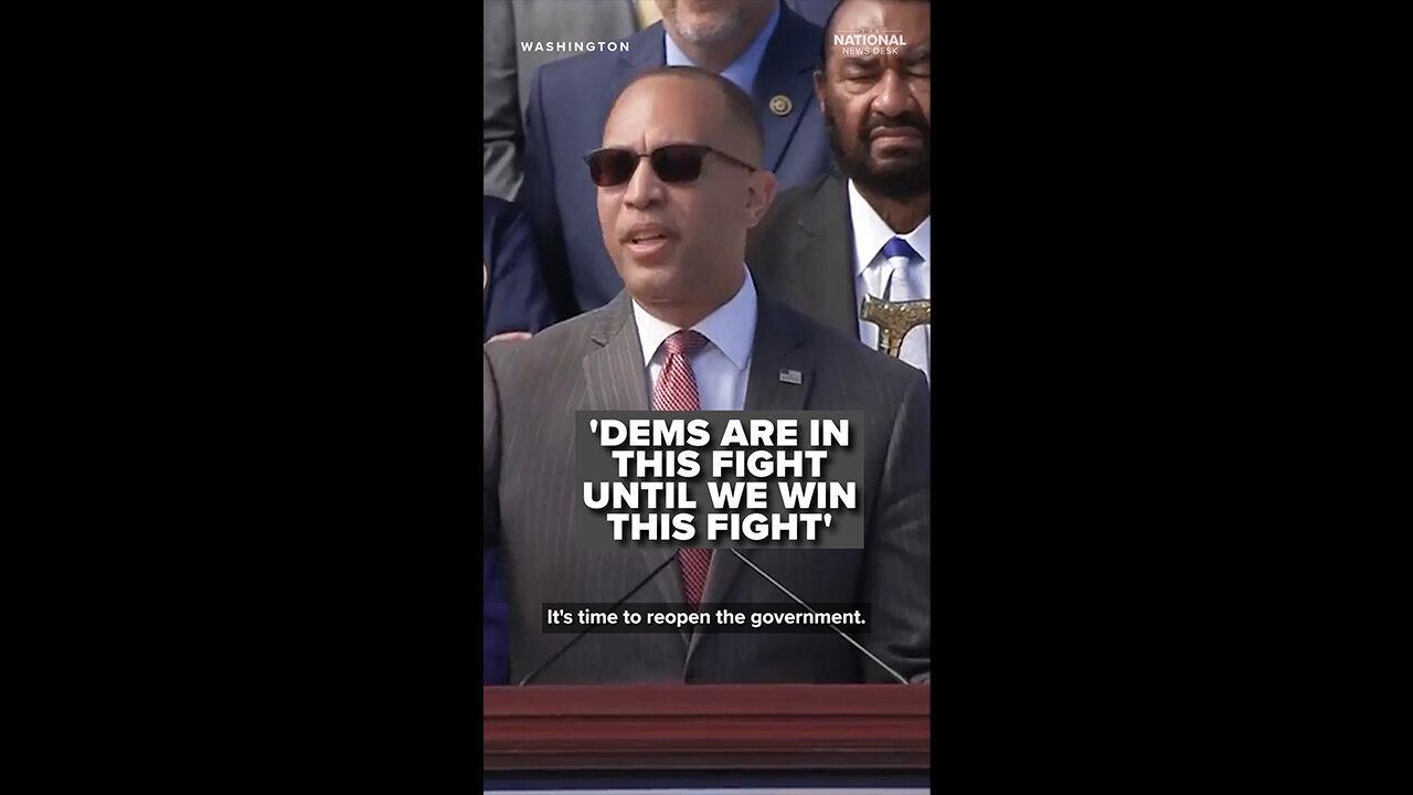 Government Shutdown Day 15: Hakeem Jeffries Addresses Press on Ongoing Crisis