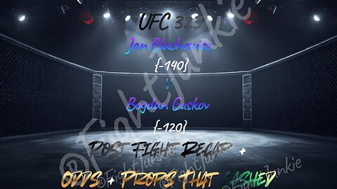 UFC 323 +6600 Draw Prop Hits In Jan Blachowicz V Bogdan Guskov. Full Recap!