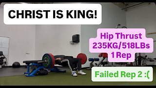 Hip Thrust 235KG/518LBS 1 Rep