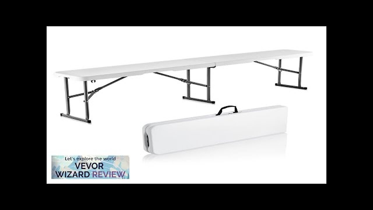 VEVOR 6FT Plastic Folding Bench Portable Outdoor Bench for Picnic Camping Garden Review