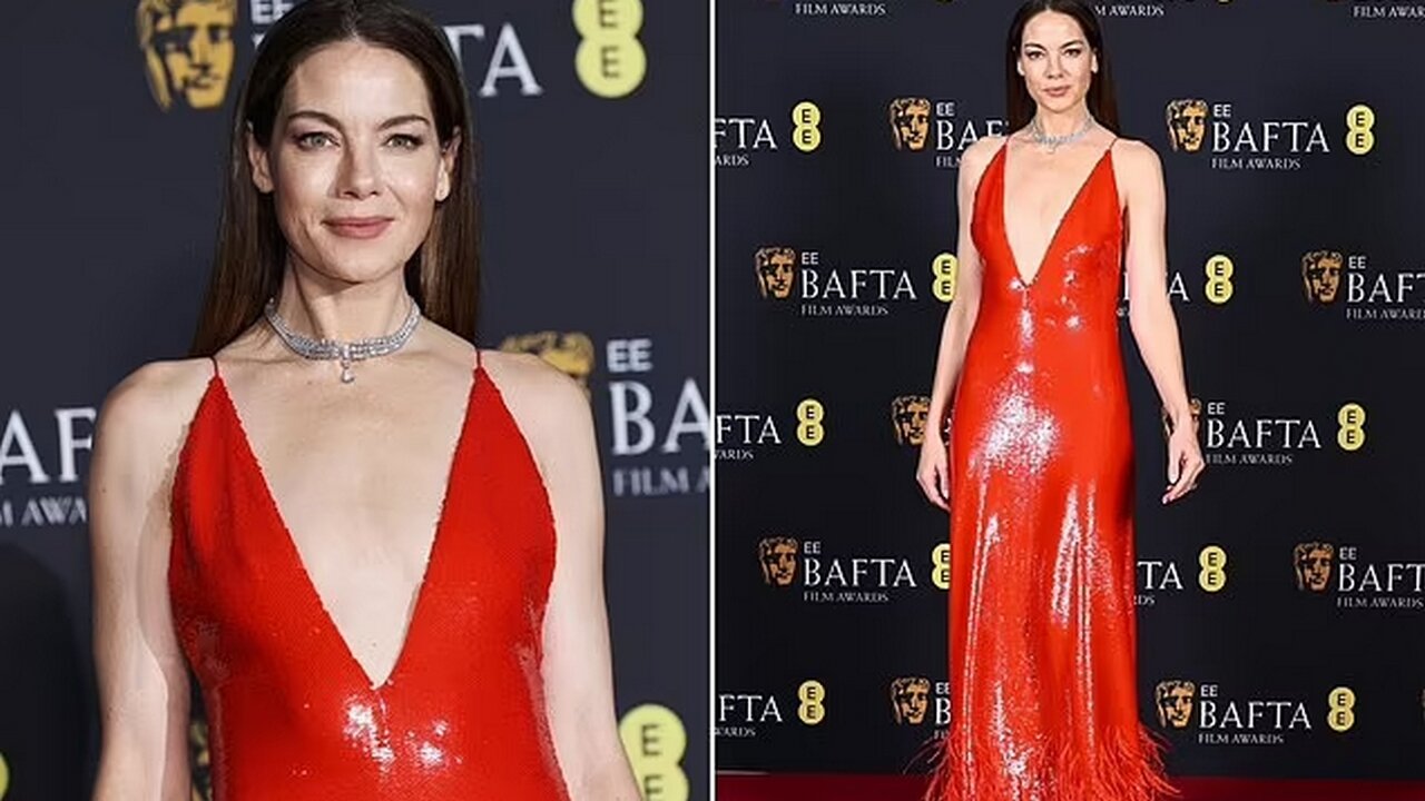Michelle Monaghan Stuns in Red at the BAFTAs