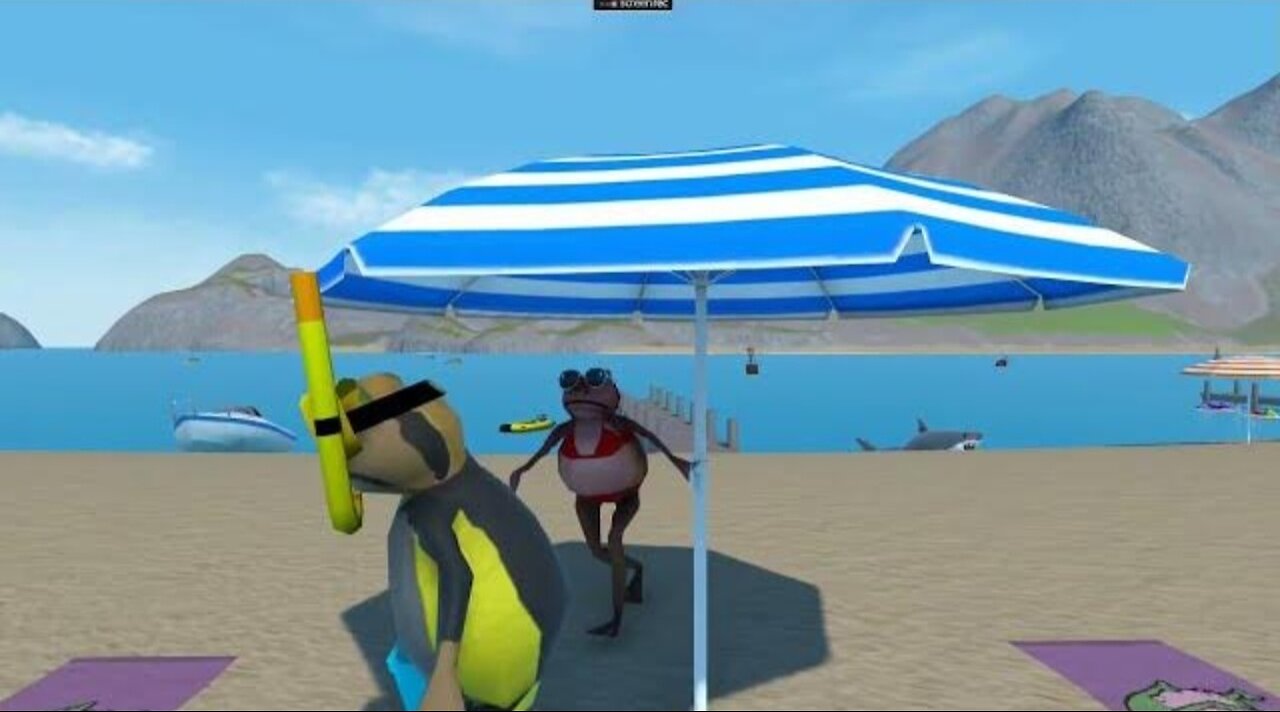 I'm at the Beach! | Amazing Frog