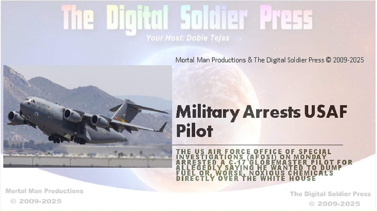 Military Arrests USAF Pilot. SG ANON NEWS