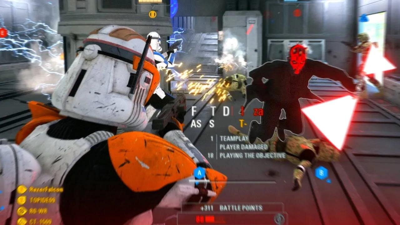 Commander Cody and clones vs Darth Maul Modded Battlefront 2 Kyber Server