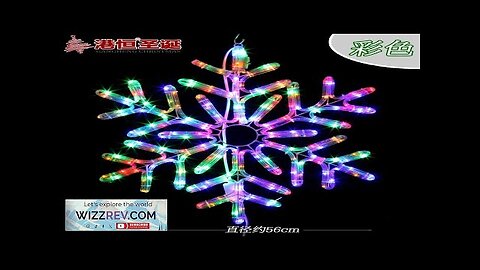 Christmas snowflakes neon lights always on colorful Christmas decorative lights window Review