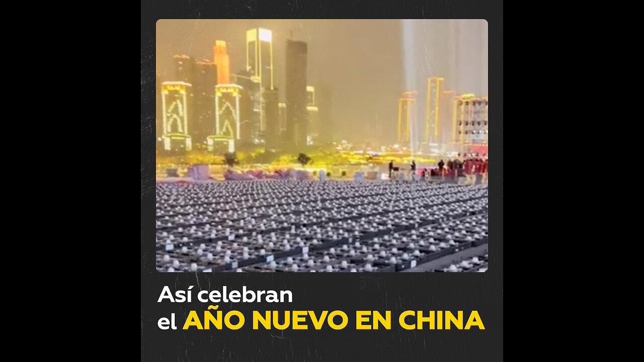 China exhibe un gran espectáculo de drones para celebrar el Año Nuevo