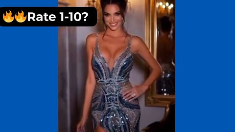 🔥 Rate This Elegant Blue Evening Dress 1-10? | Supermodel Luxury 4K