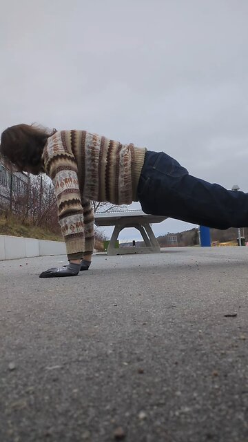 Doing spiderman pushups