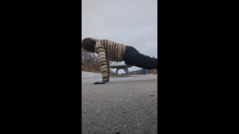 Doing spiderman pushups