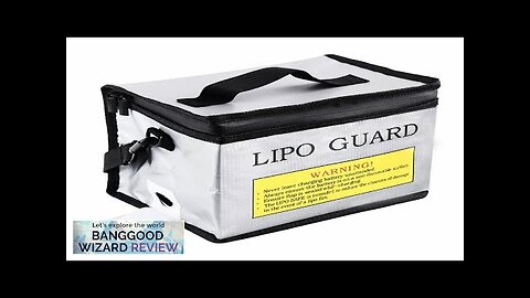 Lipo Battery Safety Bag 215x145x165mm Portable Explosion-proof Fireproof Storage Bag For RC Review