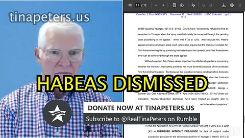 Tina Peters Habeas Case DISMISSED! America Knows Something is Wrong | Attorney John Case
