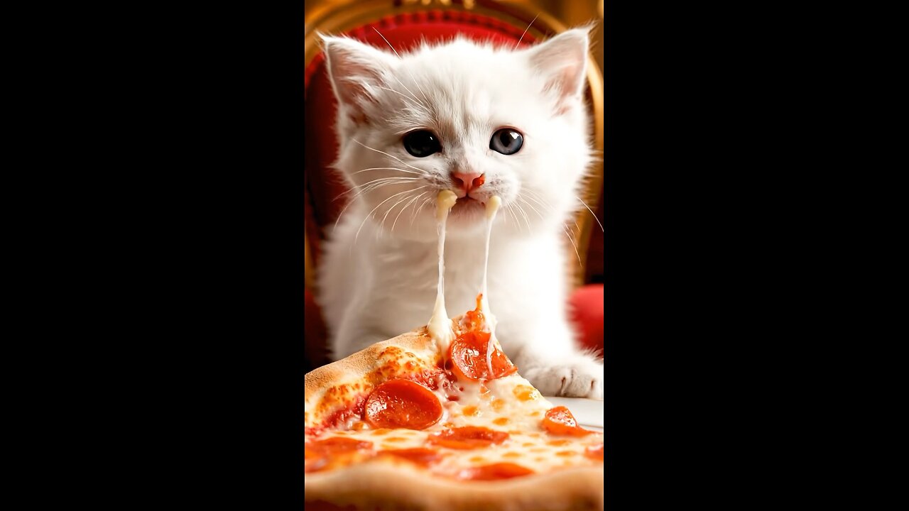 Tiny Kitten vs Giant Pizza 🍕😂 | The Cutest Food Battle Ever!