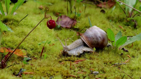 Snail Snails shell animal nature moving- 4K