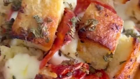 Pull apart pizza bread