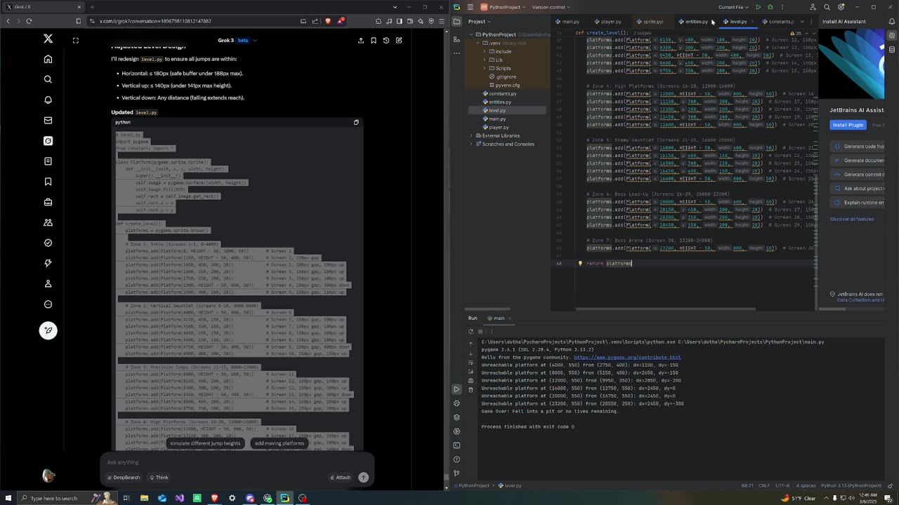 Using AI to create a Mega Man like game. Ep 2: AI Level Debugging