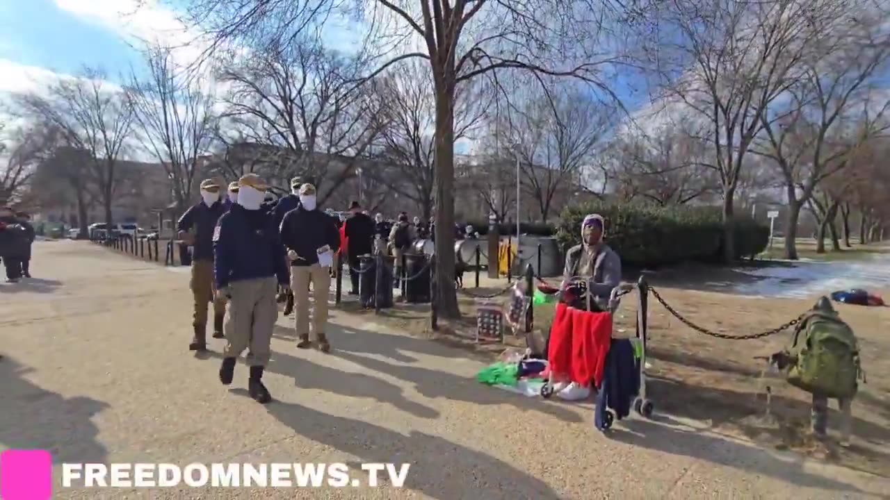 The Patriot Front, is marching through Washington, D.C., toward the March for Life.