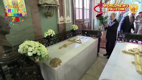 Putin celebrated his birthday at the Peter and Paul Fortress with the country's military leadership.