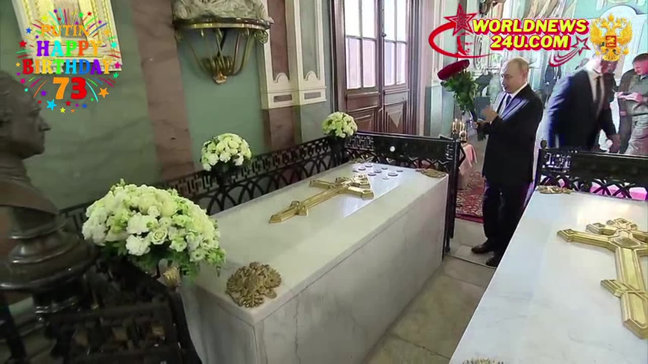 Putin celebrated his birthday at the Peter and Paul Fortress with the country's military leadership.