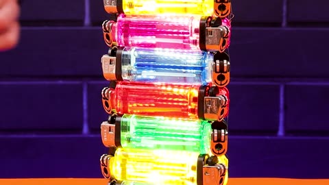 Crafty lighter side lamp! 🌈💡