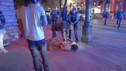 Black dude punches white guy in the face, immediately arrested