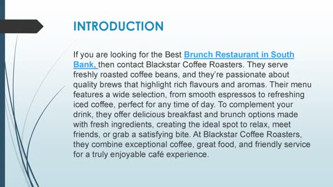 Best Brunch Restaurant in South Bank