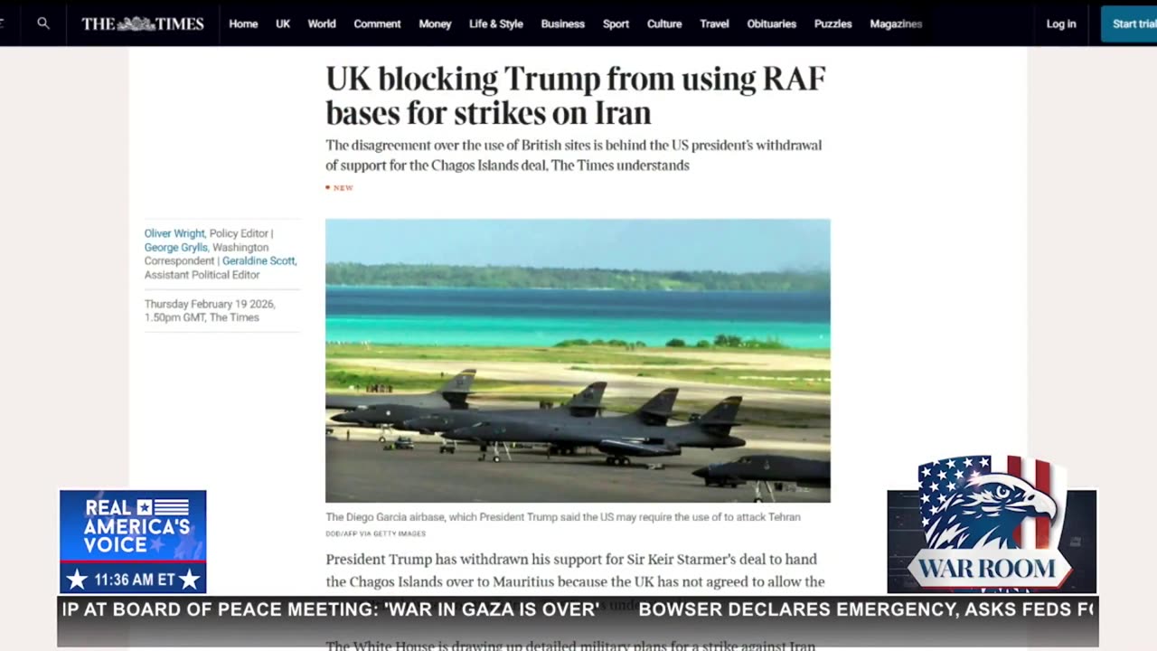 UK: ALLIES OR NOT? RECENT PUBLIC ARTICLE IN UK TIMES SAYS OTHERWIS