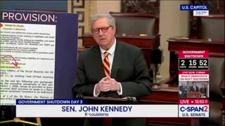 WHOA! Sen John Kennedy expose' -Where your money going? Heck u/ we don't need it!? Huh?