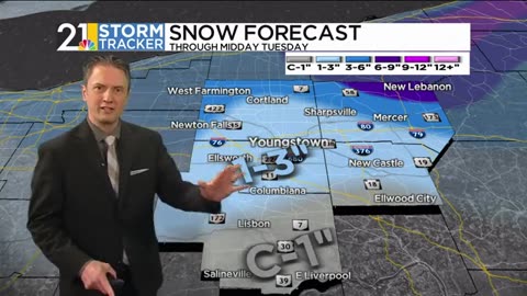 NOVEMBER 10 2025 WFMJ 21 FIRST NEWS Monday Evening Storm Tracker Weather Forecast
