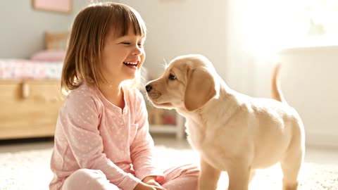 The Girl and Labrador. ASMR