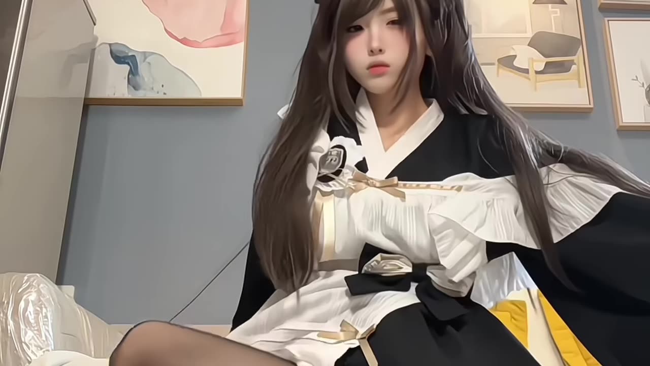 Attractive Jet Black Stockings Enthusiastic Posing | Daily Beauty EP 987