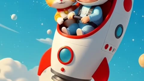 🐱🚀 Cat & Baby Go to Space Together! 🌌 | Fun & Cute Adventure 🍼✨ #WildNovaAI #Viral