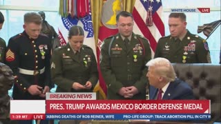 Moments after classifying fentanyl as a weapon of mass destruction, President Trump honored