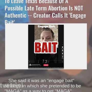 Fact Check: Video Of Pregnant Woman Saying Doctor Told Her To Leave Texas Over Abortion Is NOT Real