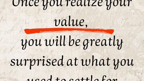 Realize Your Worth and Watch Your Life Change