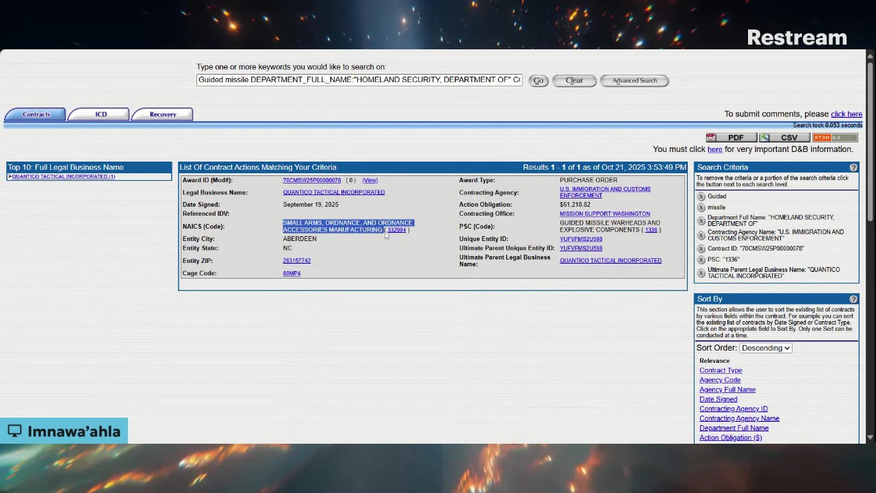 ALERT: Get ready for all out WAR in the streets, I.C.E. placing orders for chemical weapons/MISSILES