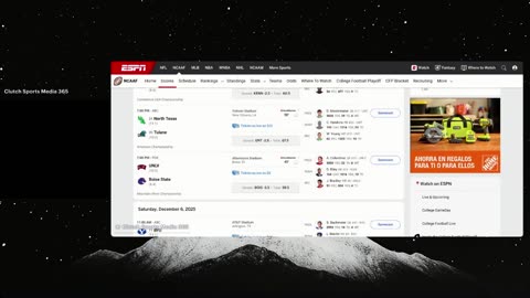 Clutch Sports Media 365 Friday Night CFB Championship Week North Texas @ Tulane