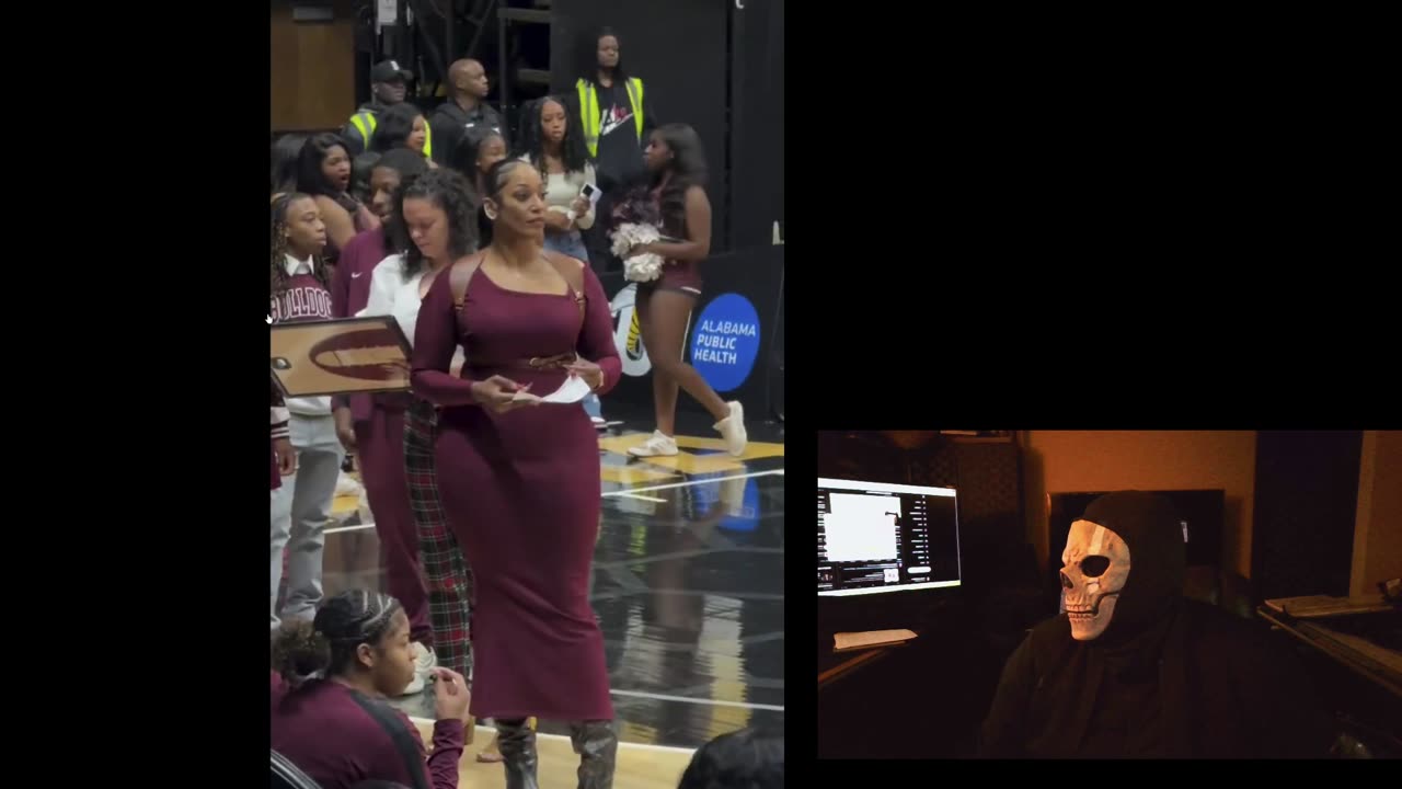 Melanated Coach with 'main character syndrome' at girl's game with an empty crowd!