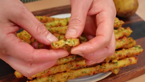 Crispy Potato Fries! When you have 3 potatoes, prepare this easy and delicious potato recipe!