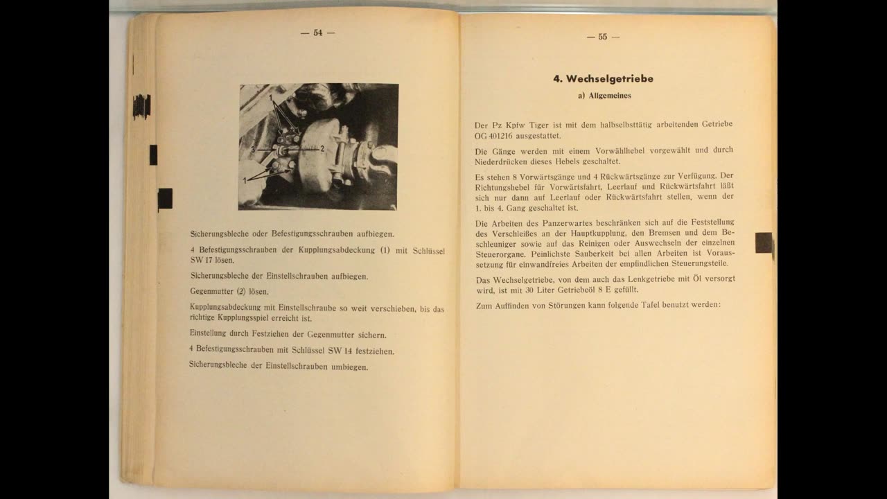 Pz Kpfw Tiger Version E Repair instructions for tank technicians Engine and powerplant . 1944