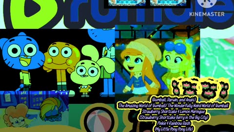 (Gumball, Darwin, Anais, Strawberry Shortcake, Lemon Meringue, Pinkie, and Rainbow Dash) Frostbite Caves!