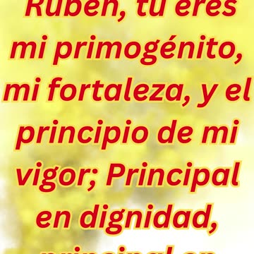 "La Inestabilidad de Rubén, Primogénito de Jacob" Génesis 49:3,4#shorts #youtube #ytshorts #yt