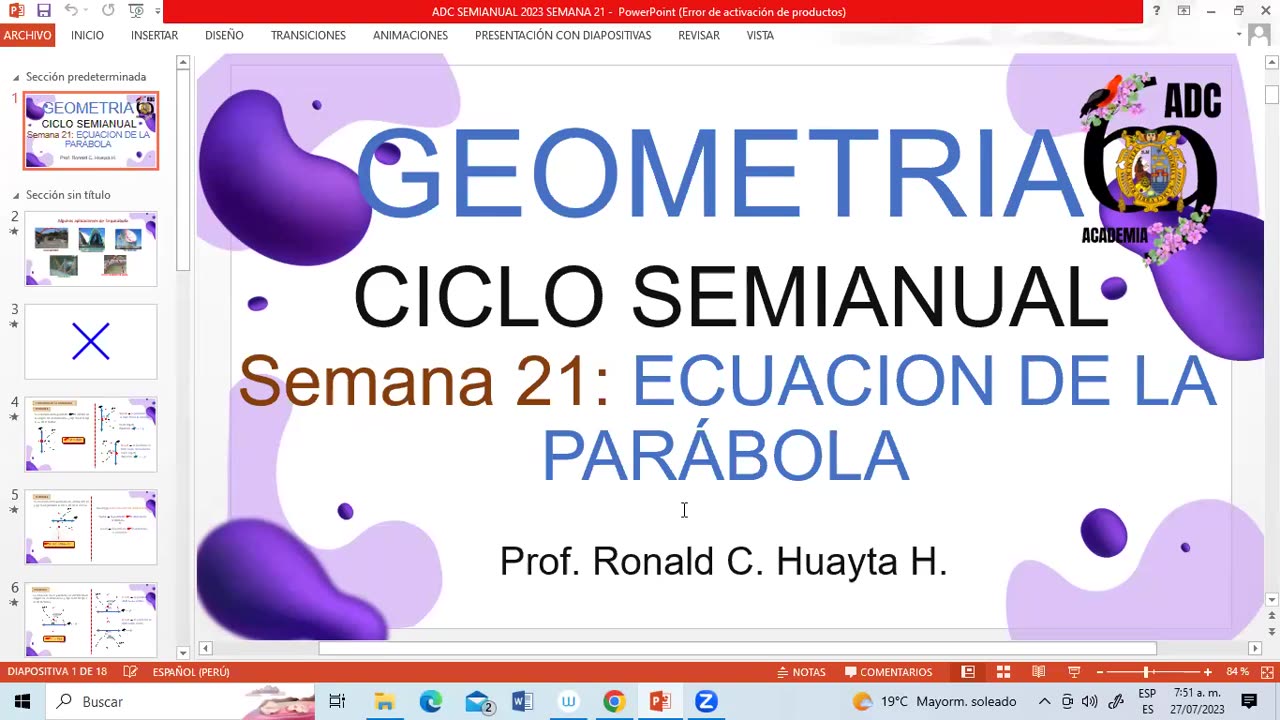 ADC SEMIANUAL 2023 | Semana 21 | Geometría