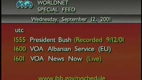 USA WORLDNET September 12, 2001 1130am-1200pm EDT
