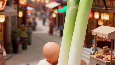 Chives and eggs, the best combination when ingredients are limited