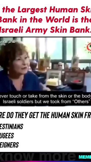 The Israeli Army has the largest Human Skin Bank 😱