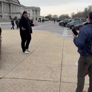 Former J6 Capitol Police Officer Harry Dunn heated exchange outside Capitol.