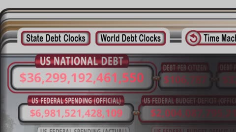 US Debt Clock 03/01/2025 New Earth