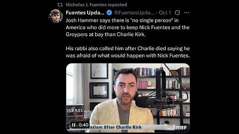 Josh Hammer~ Charlie Kirk Kept Nick Fuentes and the Groypers at bay