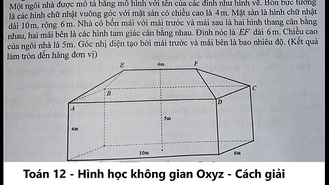 Một ngôi nhà được mô tả băng mô hình với tên của các đỉnh như hình vẽ. Bốn bức tương